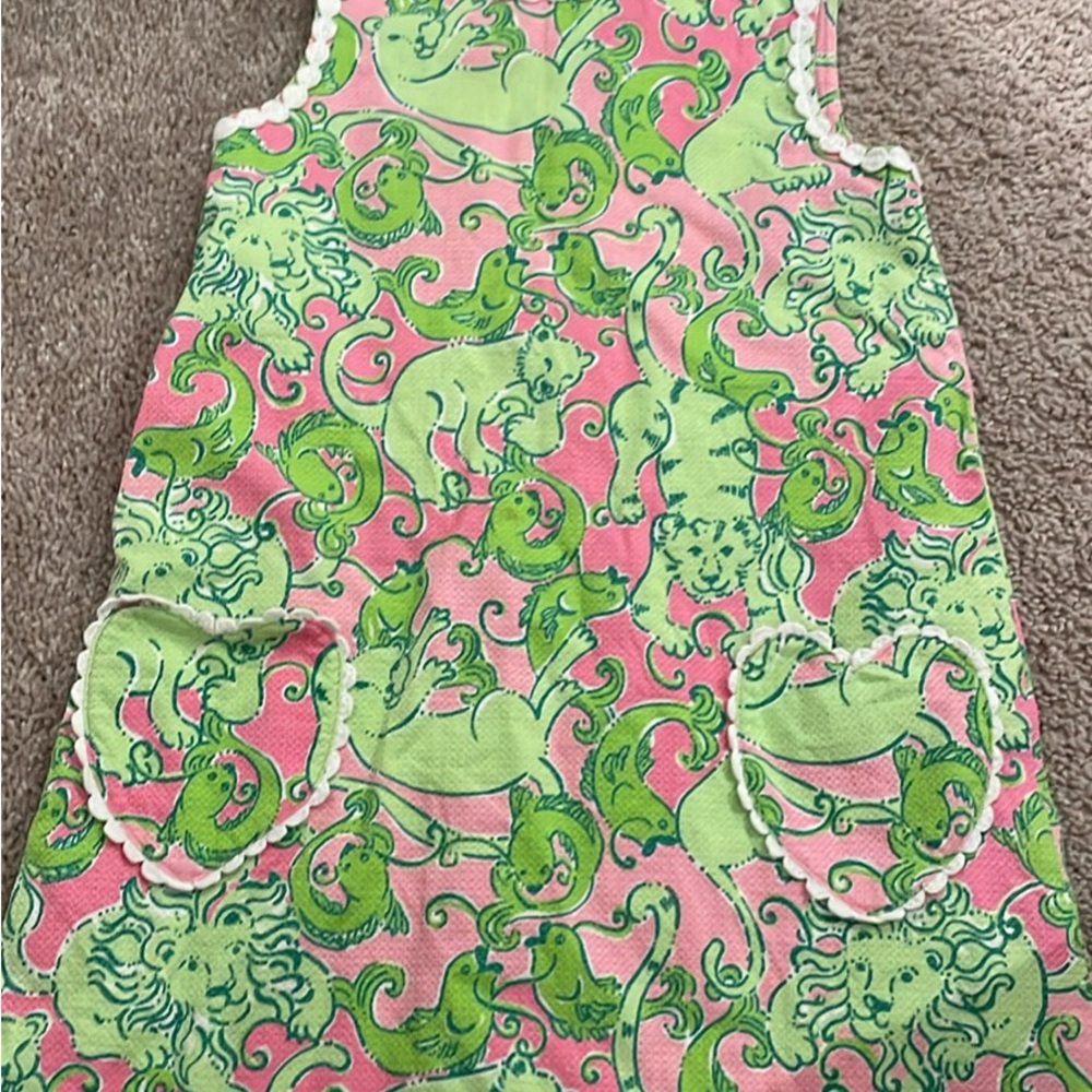 Lilly Pulitzer Pink and Green Kids Casual Dress